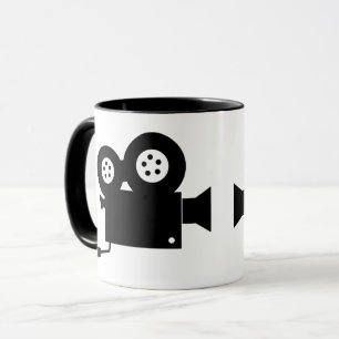 MUG CAMÉRA DE FILM TENDANCE EN NOIR ET BLANC