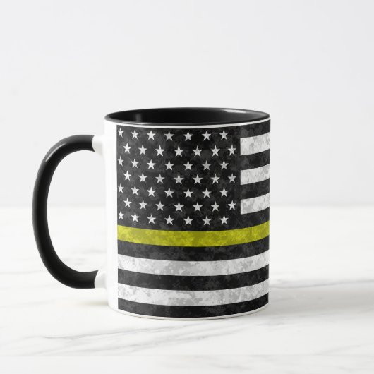 Mug Caméra de ligne jaune mince (Gauche)