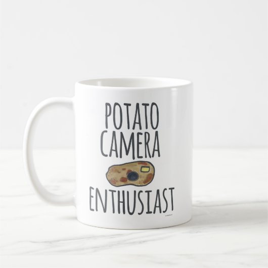 Mug Caméra de pomme de terre passionné Goofy Photograp (Gauche)