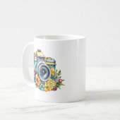 Mug Caméra vintage en fleurs avec devis tante (Devant gauche)
