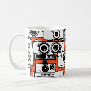 Mug Caméras film vintage, motif sans soudure.