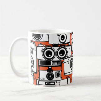 Mug Caméras film vintage, motif sans soudure.