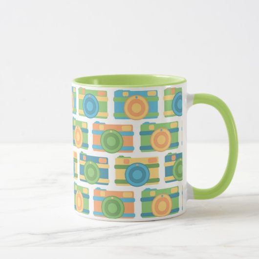 Mug "Caméras rétro colorés" (Droite)