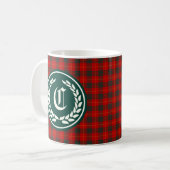 Mug Cameron Famille Rouge et Vert Tartan Monogramme (Devant gauche)