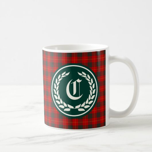 Mug Cameron Famille Rouge et Vert Tartan Monogramme (Droite)