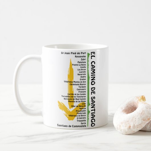Mug Camino de Santiago Le chemin de saint Jacques 0310 (Avec donut)