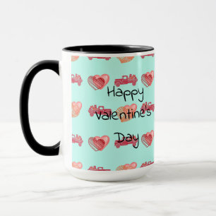 Mug Camion cardiaque Heureuse Sainte-Valentin personna