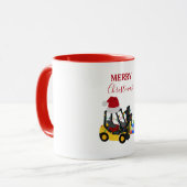 Mug Camion chariot élévateur de Noël (Devant gauche)