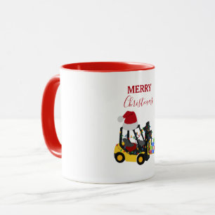 Mug Camion chariot élévateur de Noël