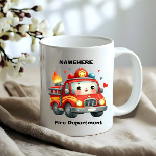 Mug Camion de caricature décoré dans le coeur