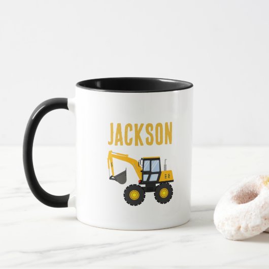 Mug Camion de Construction Anniversaire | Décor Person (Avec donut)