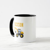 Mug Camion de Construction Anniversaire | Décor Person (Devant gauche)