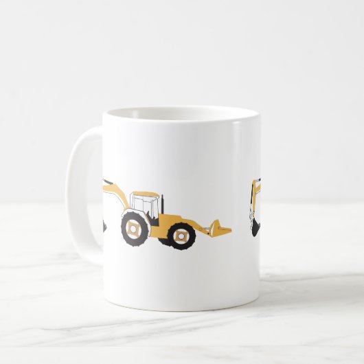 Mug Camion de construction Backhoe (Devant gauche)