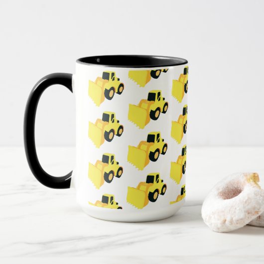 Mug Camion de construction de chargeur frontal (Avec donut)