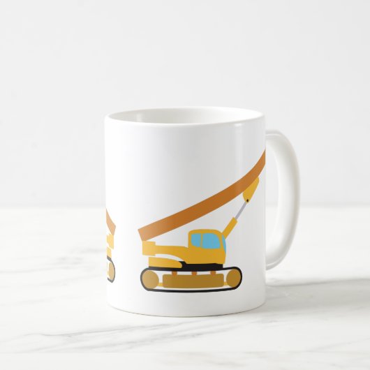 Mug Camion de construction de grue (Devant droit)