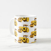 Mug Camion de construction de rouleau routier (Devant gauche)