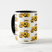 Mug Camion de construction de rouleau routier (Devant gauche)