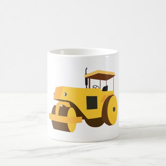 Mug Camion de construction de rouleau routier (Centre)