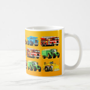 Mug Camion de construction d'enfants sur le jaune