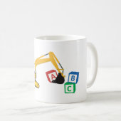 Mug Camion de construction d'excavateur ABC (Devant droit)