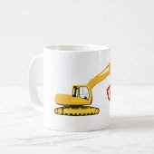 Mug Camion de construction d'excavateur ABC (Devant gauche)