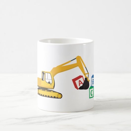 Mug Camion de construction d'excavateur ABC (Centre)