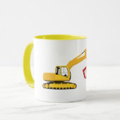 Mug Camion de construction d'excavateur ABC (Devant gauche)