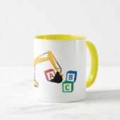 Mug Camion de construction d'excavateur ABC (Devant droit)