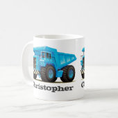 Mug Camion de déchargeur nommé fait sur commande de (Devant gauche)