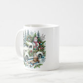 Mug Camion de fête | Vintage Noël (Devant gauche)