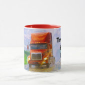Mug Camion de fret rouge pour enfants et camionneurs (Centre)