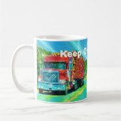 Mug Camion de fret rouge pour enfants et camionneurs (Gauche)