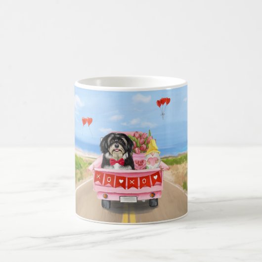 Mug Camion de la Saint-Valentin pour chien Havanese (Centre)