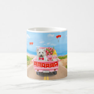 Mug Camion de la Saint-Valentin West Highland White Te