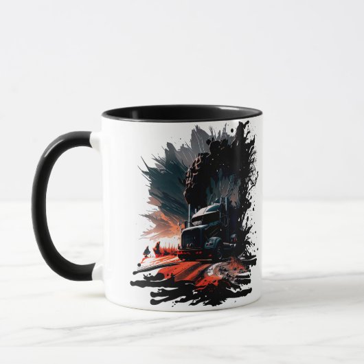 Mug Camion de Mug, cadeau de camion, Roues (Gauche)