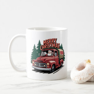 Mug Camion de Noël classique de style années 50