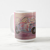 Mug camion de patine bleue antique (Devant gauche)