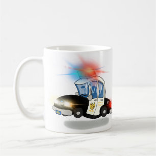Mug Camion de police de caricatures et de pompiers