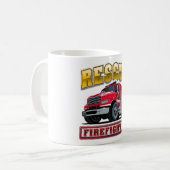 Mug Camion de pompiers de dessin animé (Devant gauche)