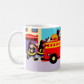 Mug Camion de pompiers occupé (Gauche)