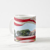 Mug Camion de ramassage rouge : Drapeau américain Vint (Devant gauche)