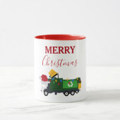 Mug Camion de recyclage de Noël (Centre)