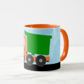 Mug Camion de vidange (orange) (Devant droit)