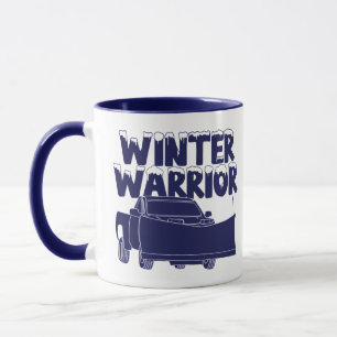 Mug Camion d'hiver avec charrue à neige pour un guerri