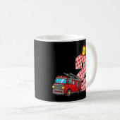 Mug Camion d'incendie 2e anniversaire garçon bébé pomp (Devant droit)