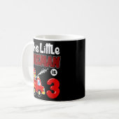 Mug Camion d'incendie 3e anniversaire garçon bébé pomp (Devant gauche)