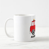 Mug Camion d'incendie rouge personnalisé (Gauche)