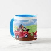 Mug Camion et peinture rouges de Labradors (Devant gauche)