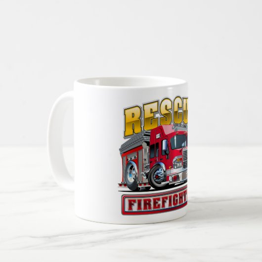 Mug Camion-feu de dessin (Devant gauche)