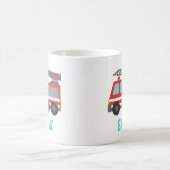 Mug Camion feu rouge mignon pour petits pompiers (Centre)